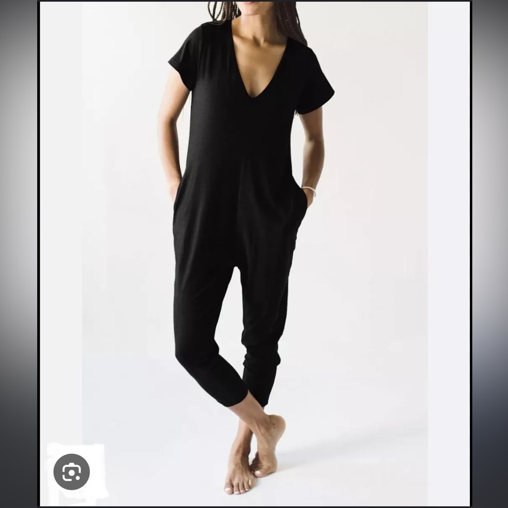 Smash + Tess Sunday Romper in Midnight Black
